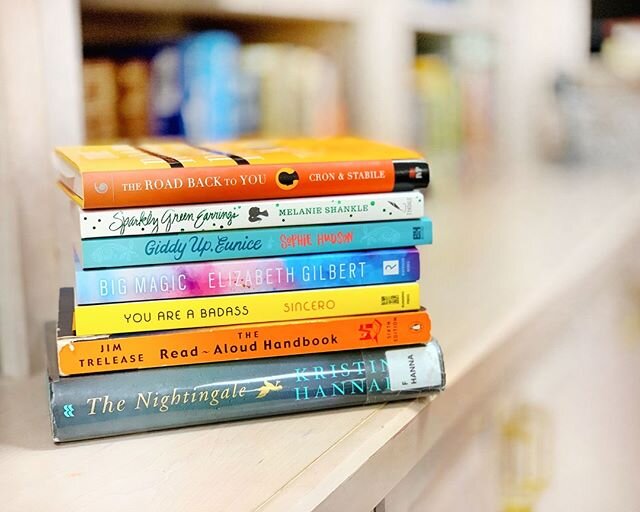 As part of our &quot;fun favorites&quot; series, today we're showcasing a few of our favorite books! From personal growth to fiction, these are a few of our recent reads 📚⠀
✨⠀
You can shop our fun favorites through our Amazon shop page, link is in b