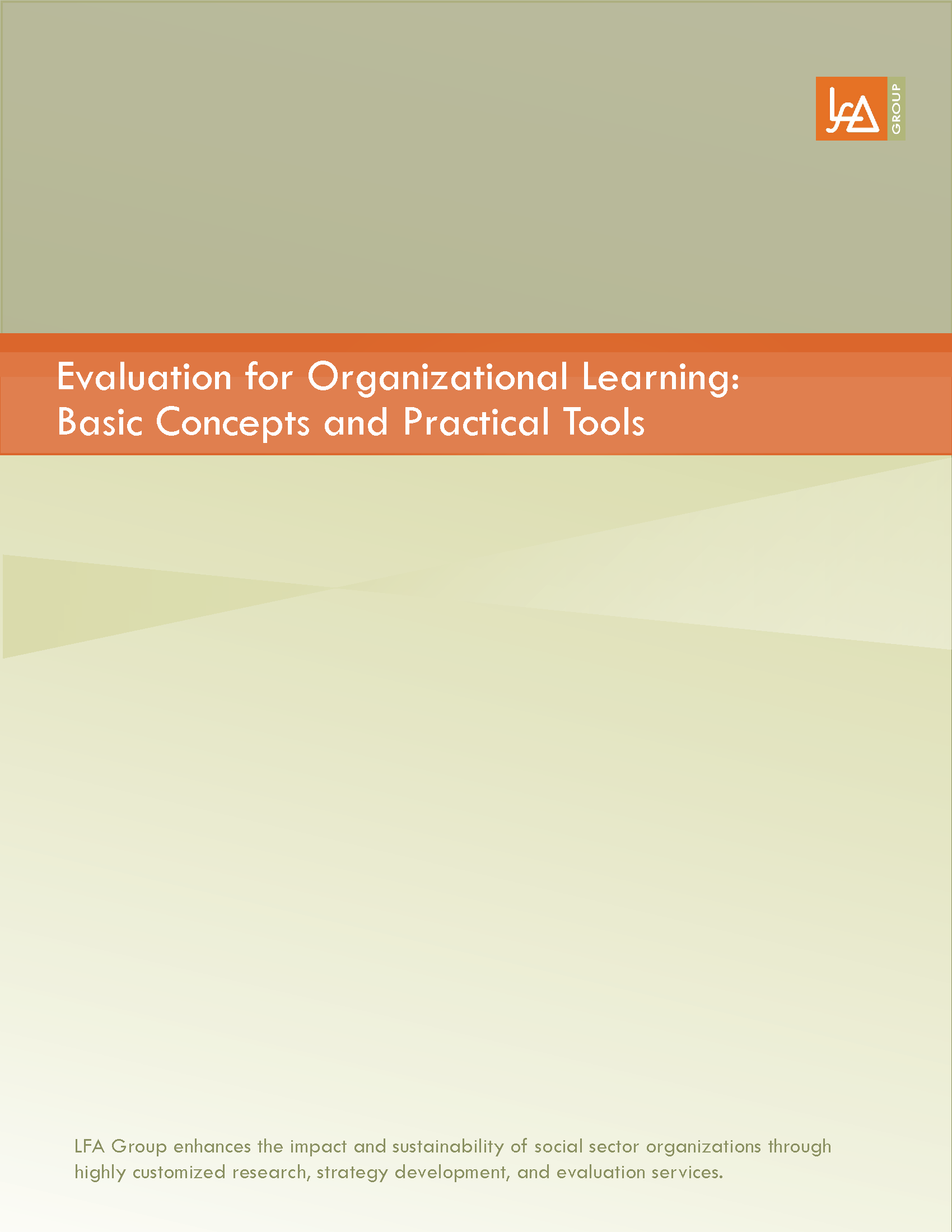 Evaluation for Organizational Learning: Basic Concepts and Practical Tools