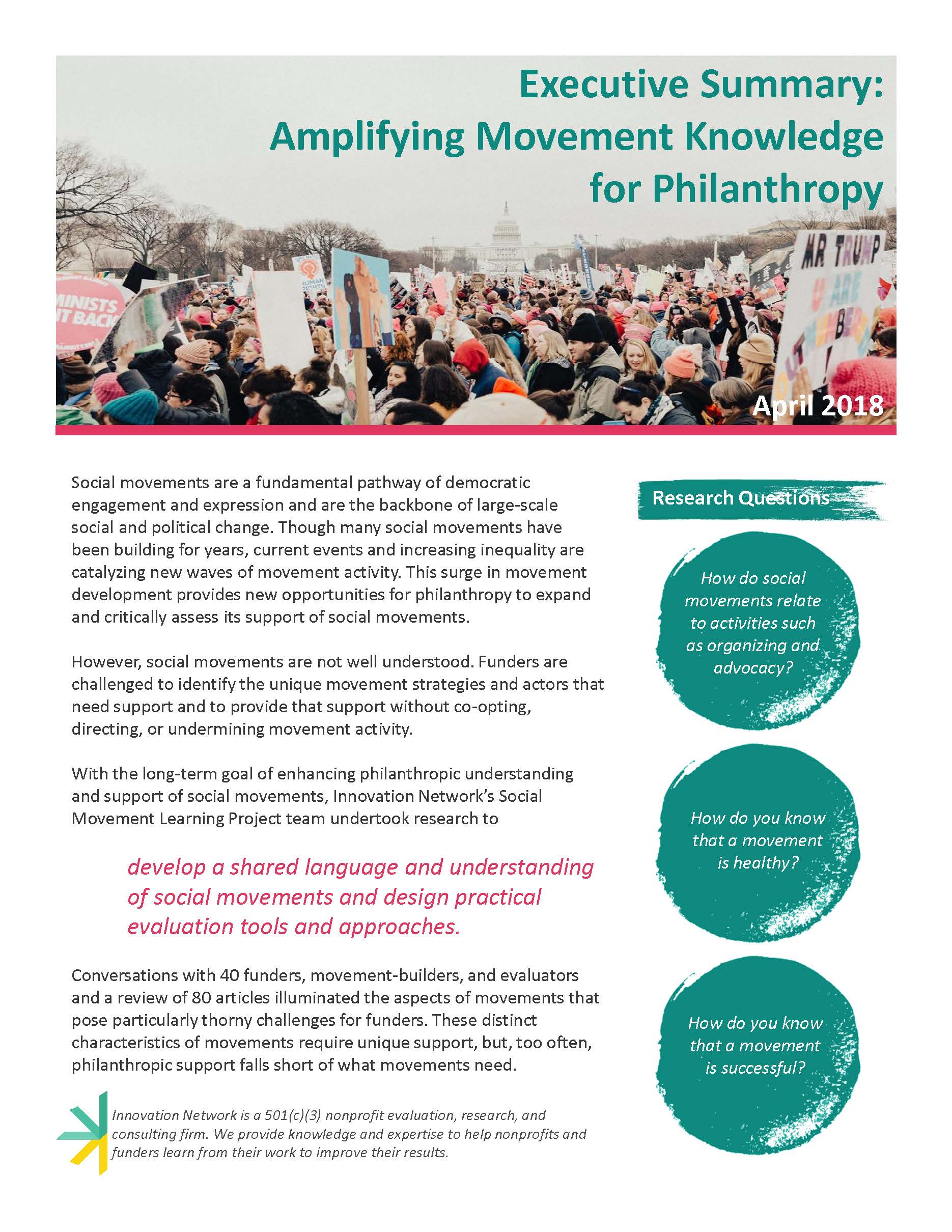 Innovation Network's Social Movement Learning Project