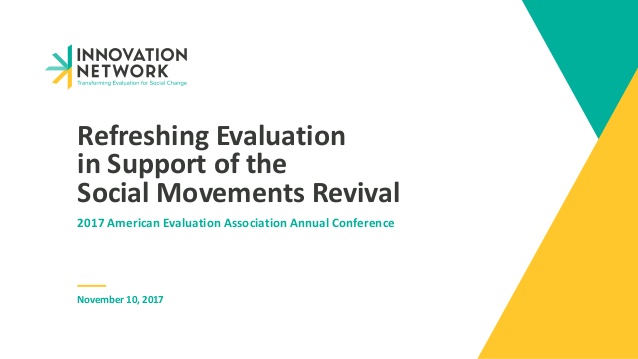 Innovation Network's AEA Presentation on Evaluating Social Movements