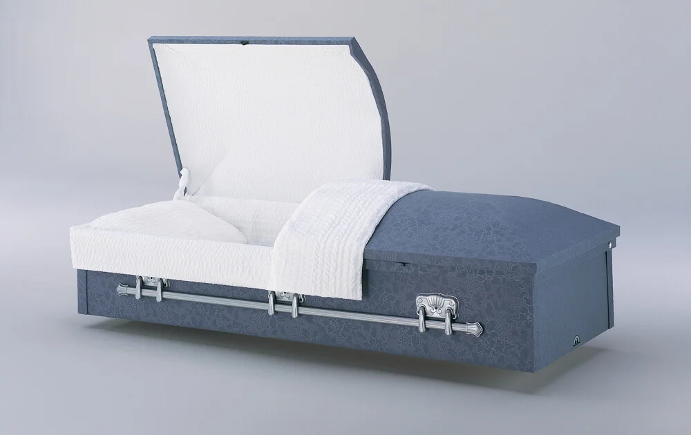Grey Doeskin Cloth Grey exterior, ivory crepe interior $600.00