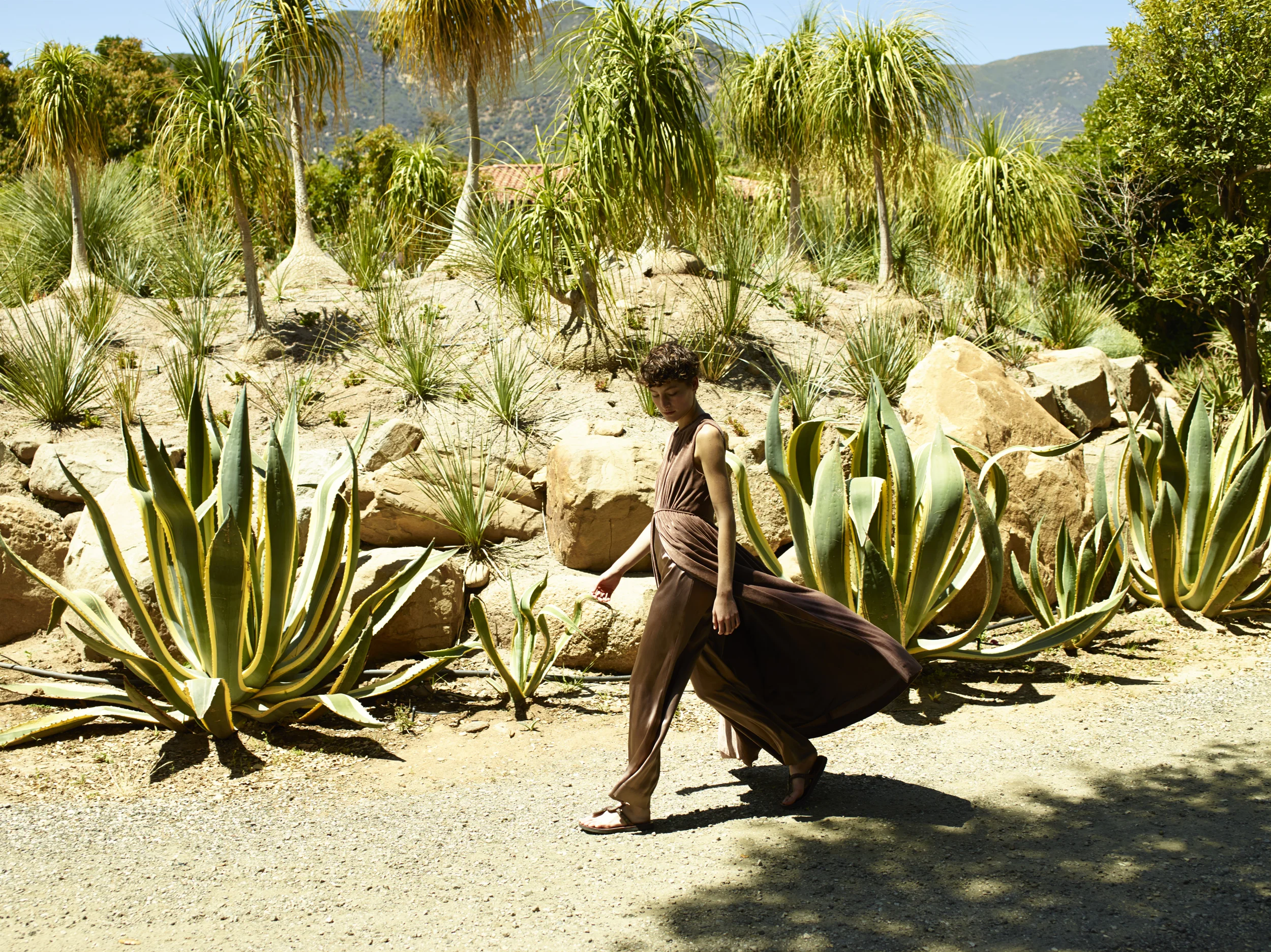 Jumpsuit: Creatures of the Wind; Sandals: Savannah