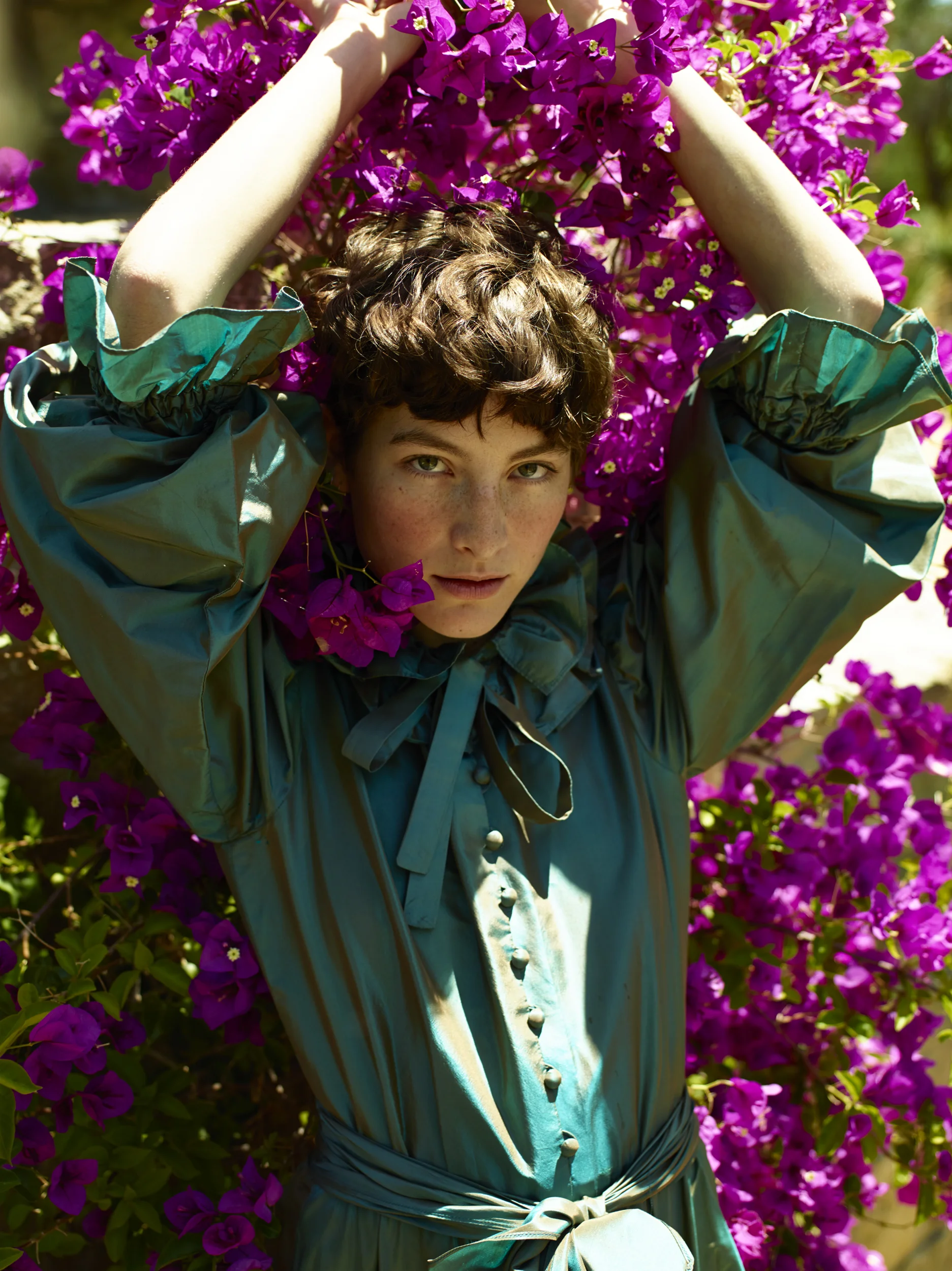 Dress: Jean-Louis Scherrer at Marlene Wetherell Blush: Nars Matte Multiple in Laos