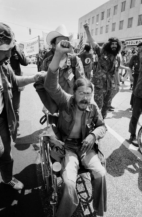 Vietnam veterans rally against the war. Photographed by Abbas/Magnum.