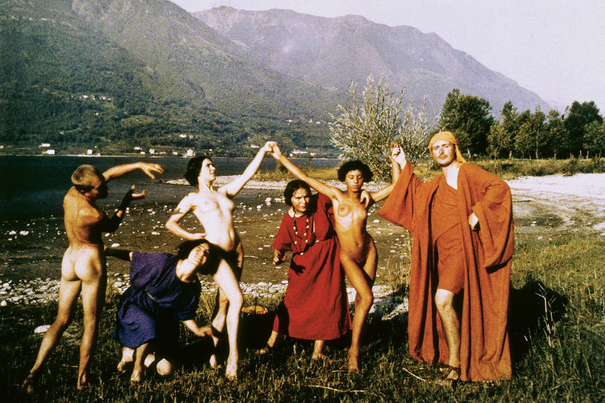 Rudolf von Laban (right) and his dancers at Monte Verità in Ascona, Switzerland, circa 1914.