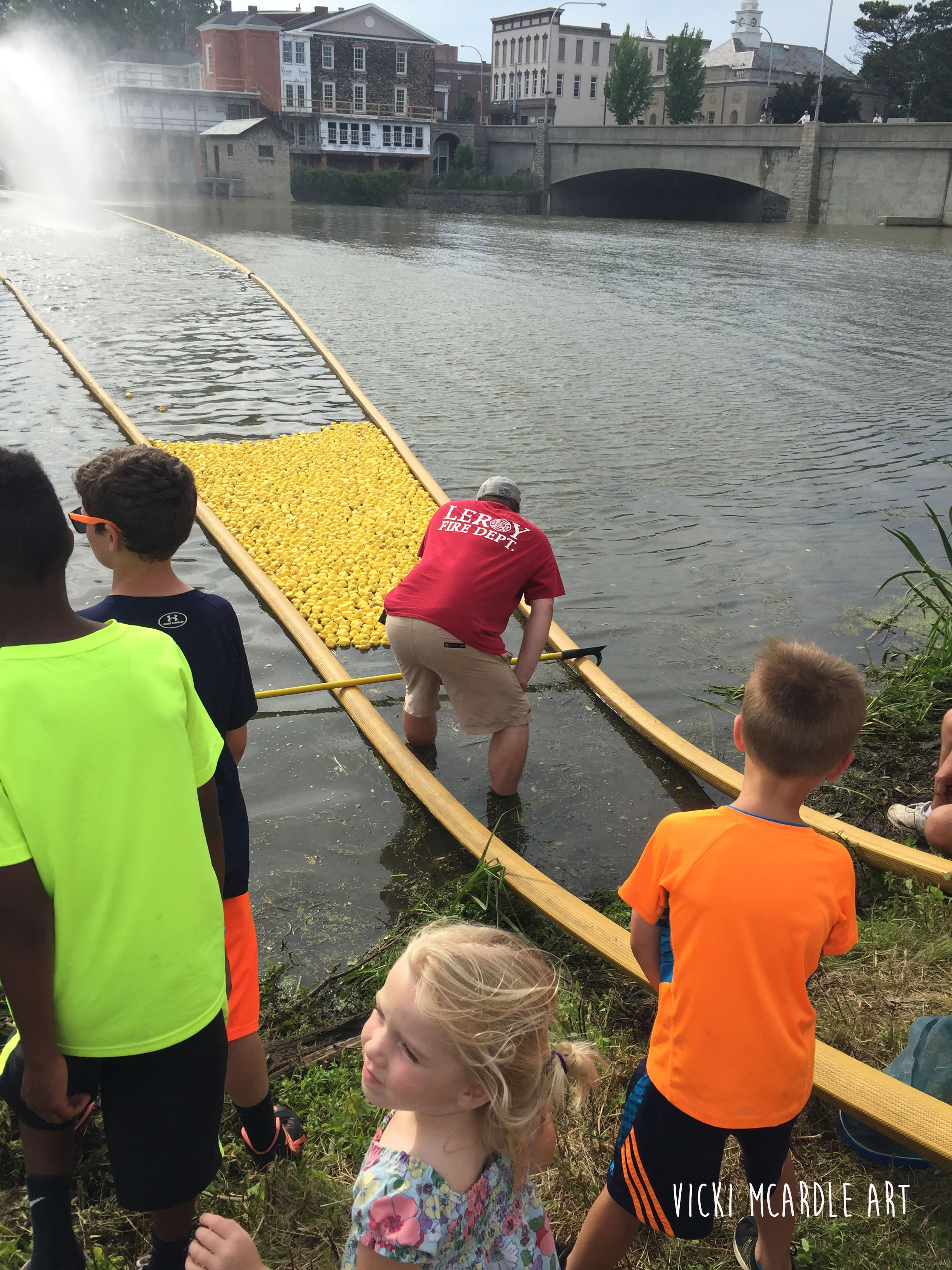 Watching our fist Duck Derby!