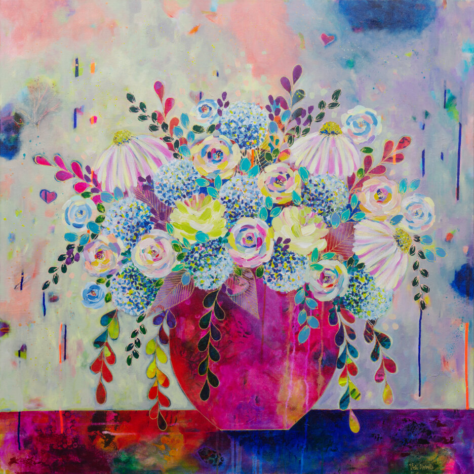 Pink Vase Matted Print