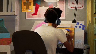 Miles Morales Bopping.gif