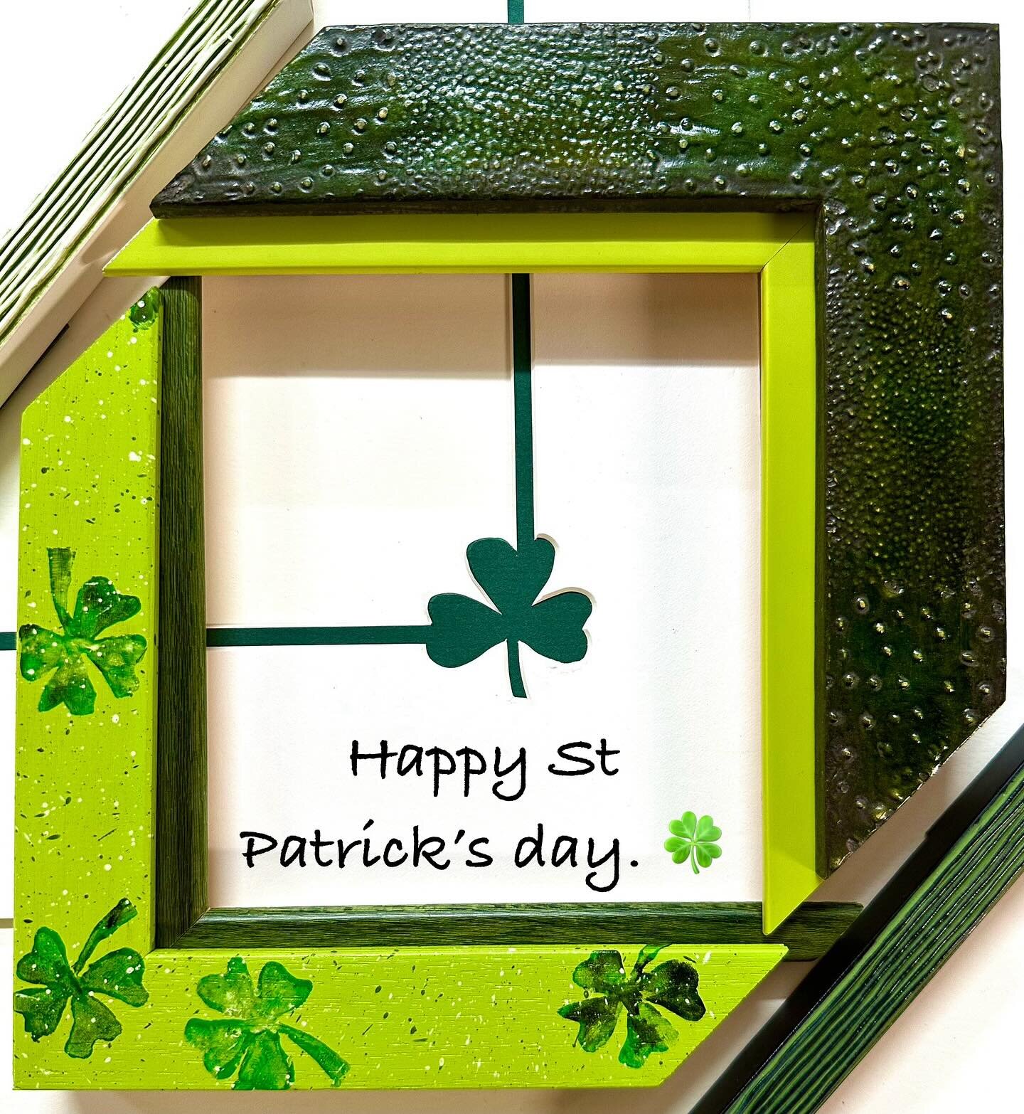 &ldquo;May luck be your friend in whatever you do, and trouble be always a stranger to you!&rdquo;Happy St Patrick&rsquo;s day. Here&rsquo;s a few of our lucky verdant offerings. 🍀 Slainte 🥂 #framingfabulous #greenframes #lucky #stpatricksday #hand