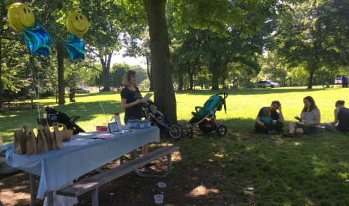 Philadelphia Climb leader Heidi Lengel welcomed participants to the event and gave mamas opportunities to talk about their positive and negative postpartum treatment experiences.