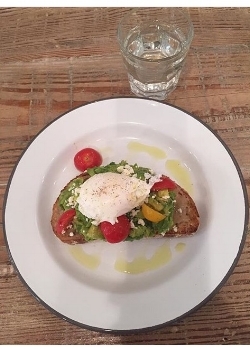 A balanced breakfast that Dalina shared with Mama Said at Bluestone Lane Coffee! Photo courtesy of @nutritiouslyyours on Instagram