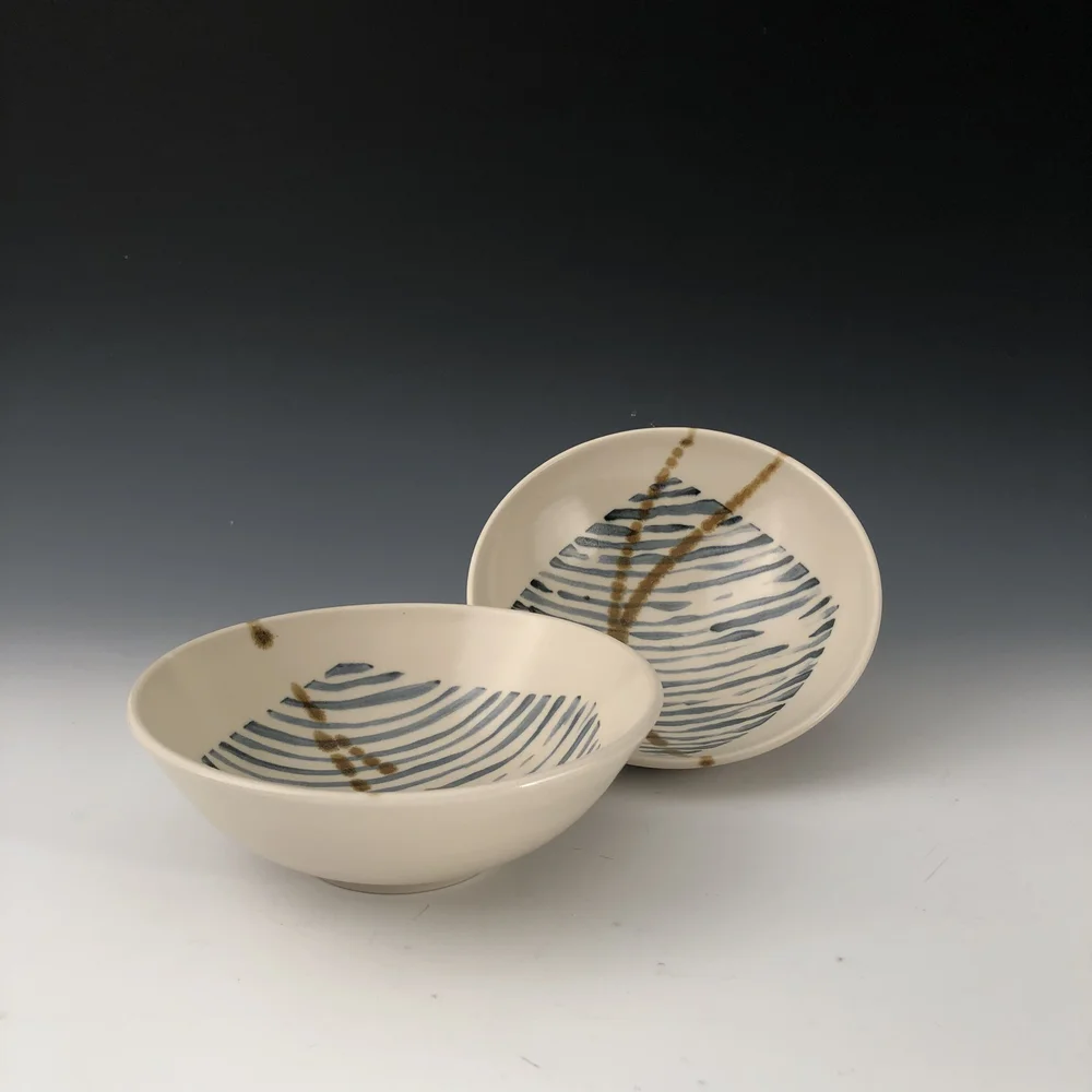Bowl with square design — Chris Kelsey Ceramics
