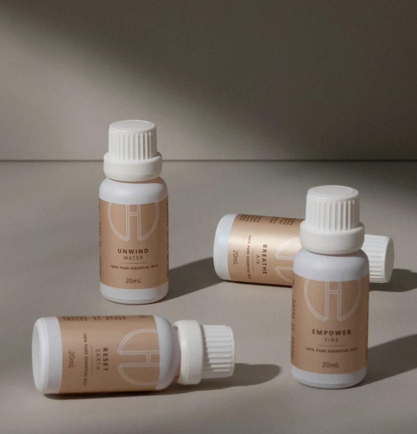The Elements Essential Oils Blends by Holism Retreat - All Four.