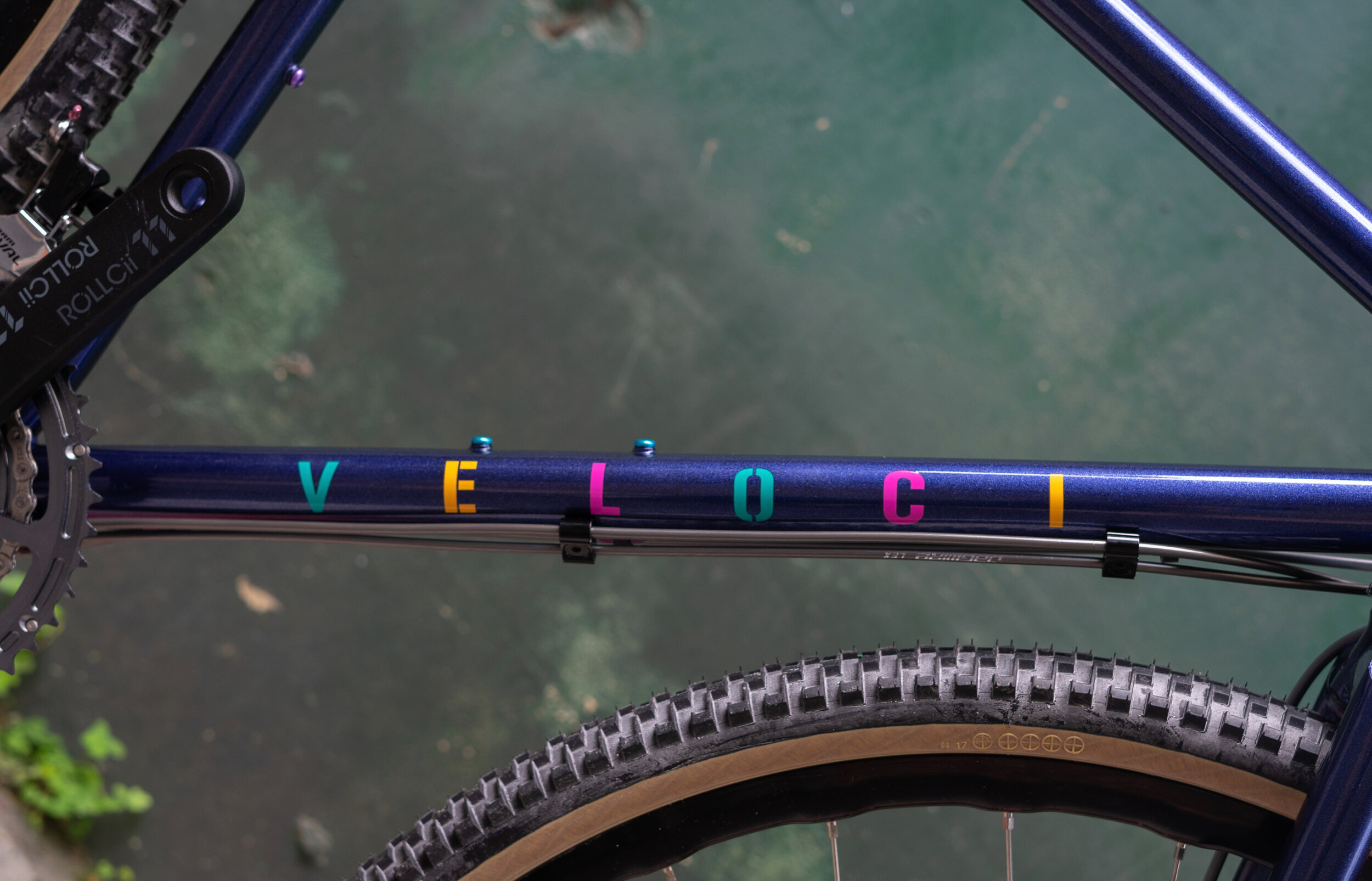 veloci disko 80's steel gravel allroad frame bike blue.jpg