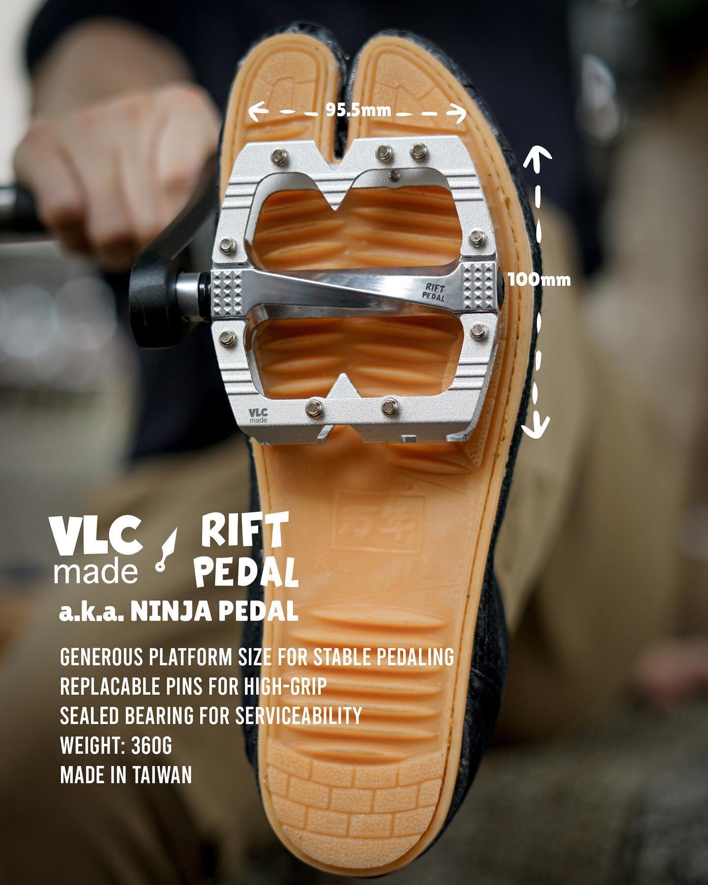 VLCmade RIFT PEDAL, also known as the NINJA PEDAL, is inspired by the traditional Japanese footwear TABI and designed to embody the essence of the traditional Ninja spirit, encapsulating qualities such as endurance, swiftness, agility, and unwavering