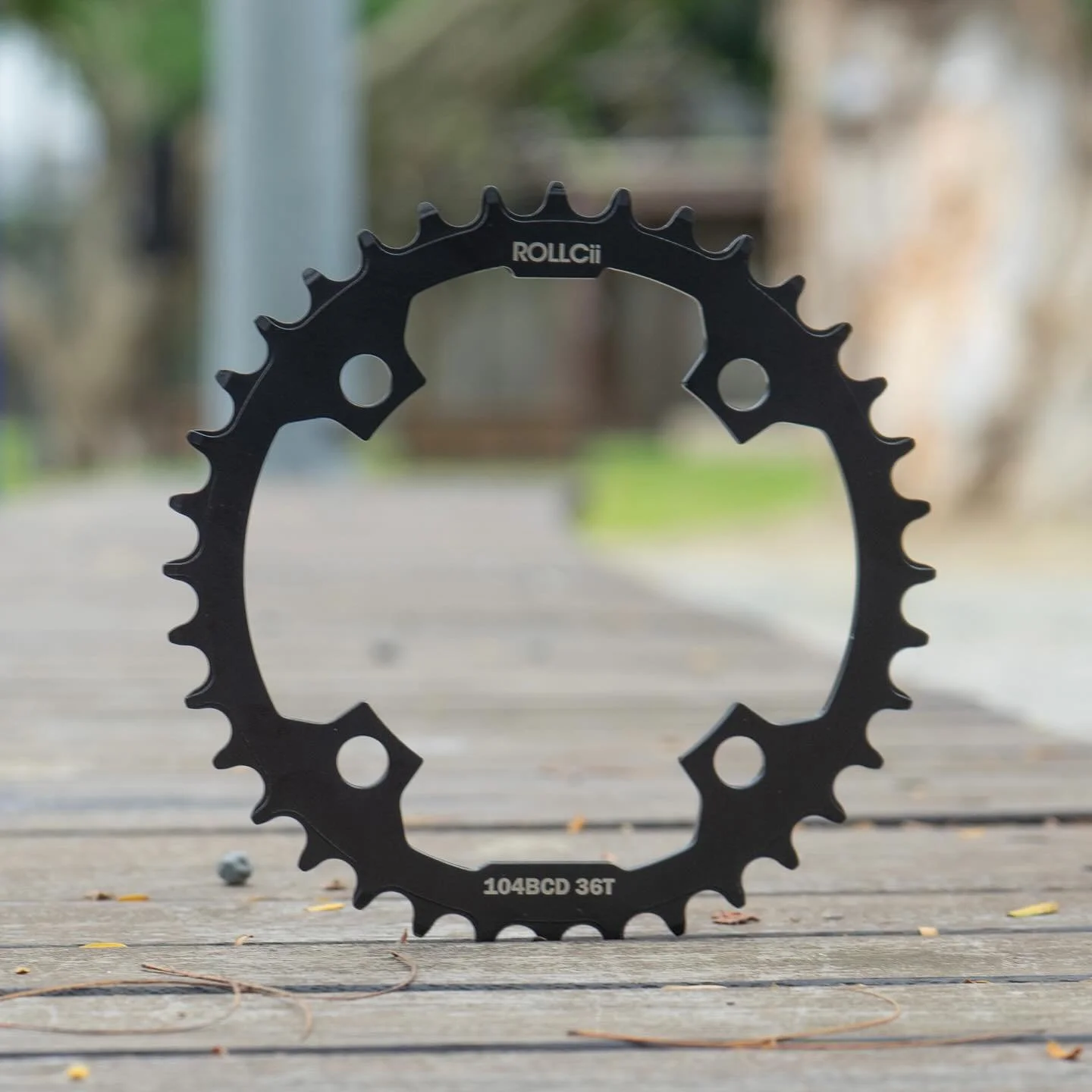 ROLLCii BCD104 Chainring
Fully CNC machined from chromoly steel.

Built for riders who value durability over time.
Stronger than aluminum.
Stiffer than stamped steel.

Made for long rides, bikepacking, and loaded trips&mdash;
where reliability matter