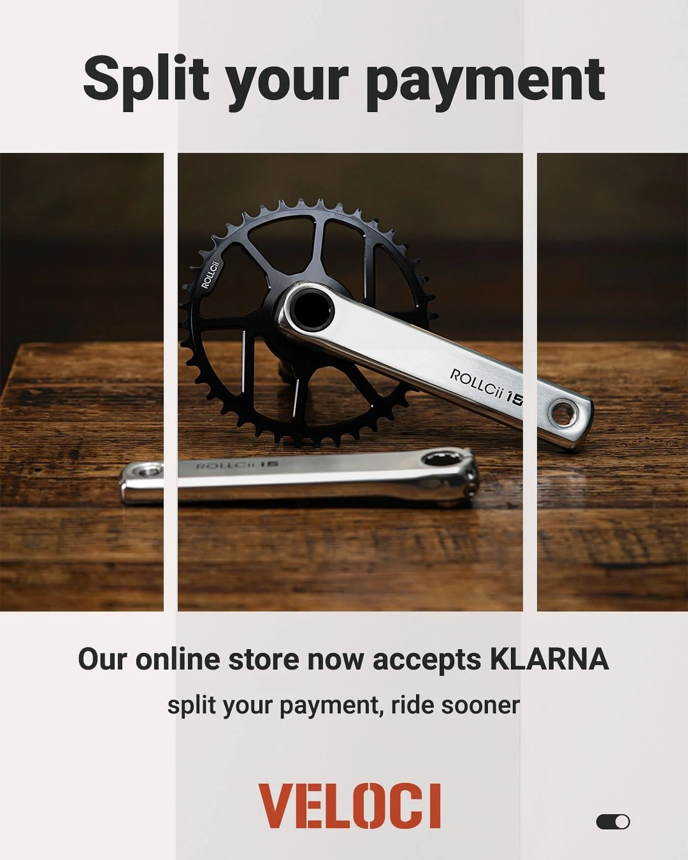 Great rides, easier payments. 
We&rsquo;ve teamed up with Klarna &mdash; so you can split your payment at checkout and ride without delay.
Whether it&rsquo;s a new frame or fresh components, Klarna lets you pay later while you hit the road now.
Avail