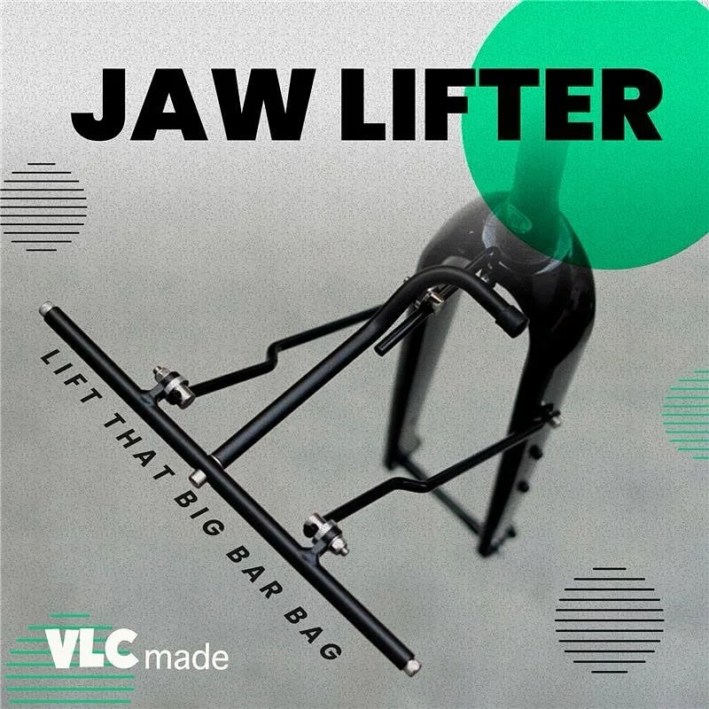 VLCmade JAW LIFTER back in stock 

If you&rsquo;re like me and love the convenience of a &ldquo;big handlebar bag,&rdquo; but don&rsquo;t have extra-long legs for riding a LARGE or XTRA-LARGE frame, then you definitely know the hassle of a bag rubbin