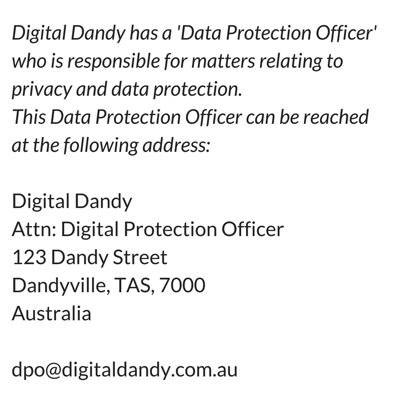 Sample information about how an individual can contact the DPO (Data Protection Officer)