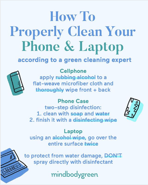 Don’t forget your phones need a clean too!
