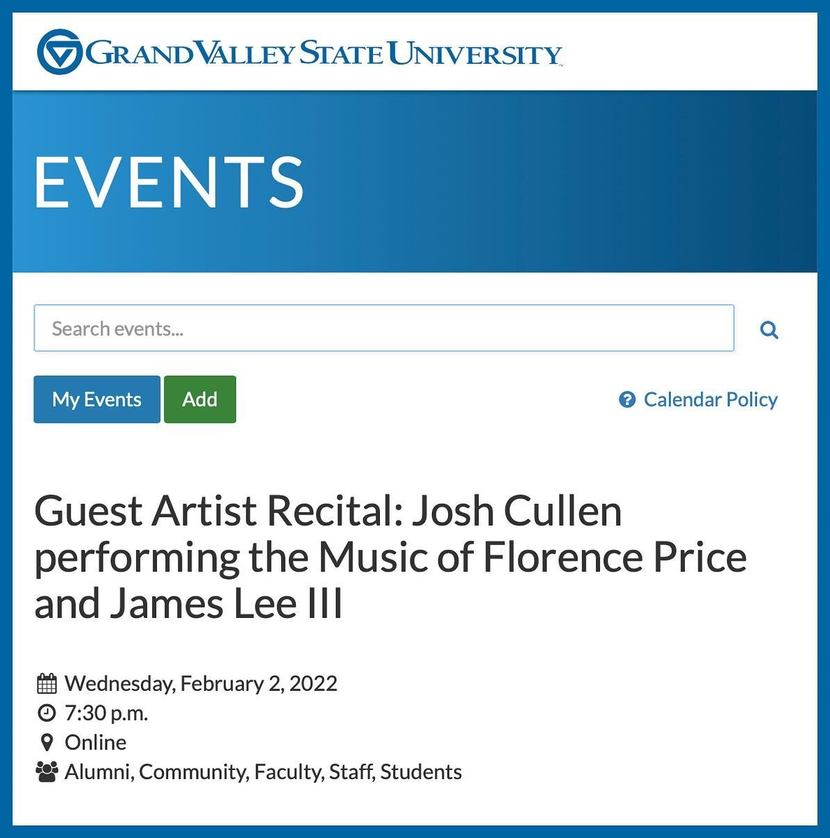 Next Wednesday, I&rsquo;m giving the world premiere performance of James Lee III&rsquo;s Recuerdos Diasp&oacute;ricos! James and I were classmates together at the University of Michigan. Also on the program are a collection of recently published solo