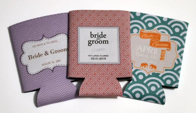 Patterned Wedding Koozies Designs And Templates By