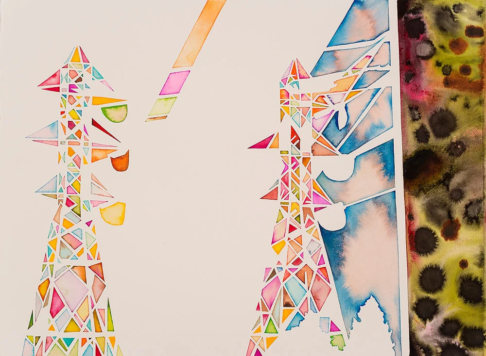 South Beacon Hill No. 3 2014 watercolor and ink on paper 22 x 30 inches