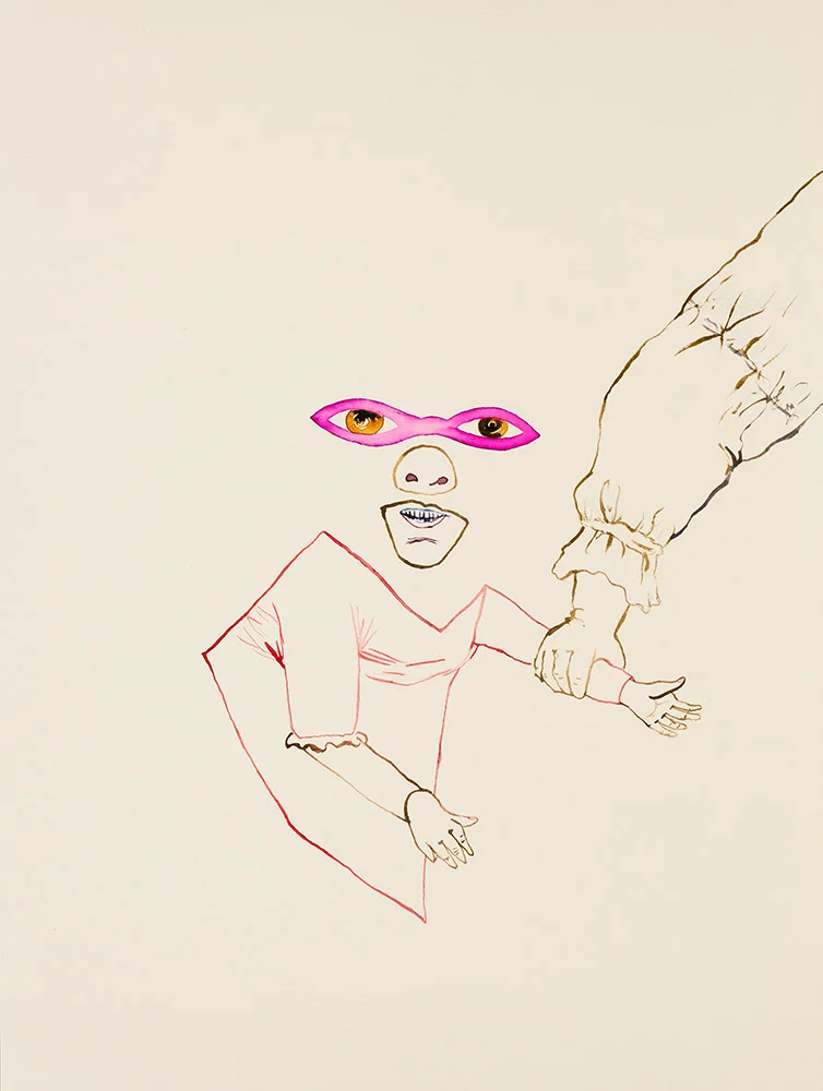 Thief 2013 ink and watercolor on paper 9 x 7 inches