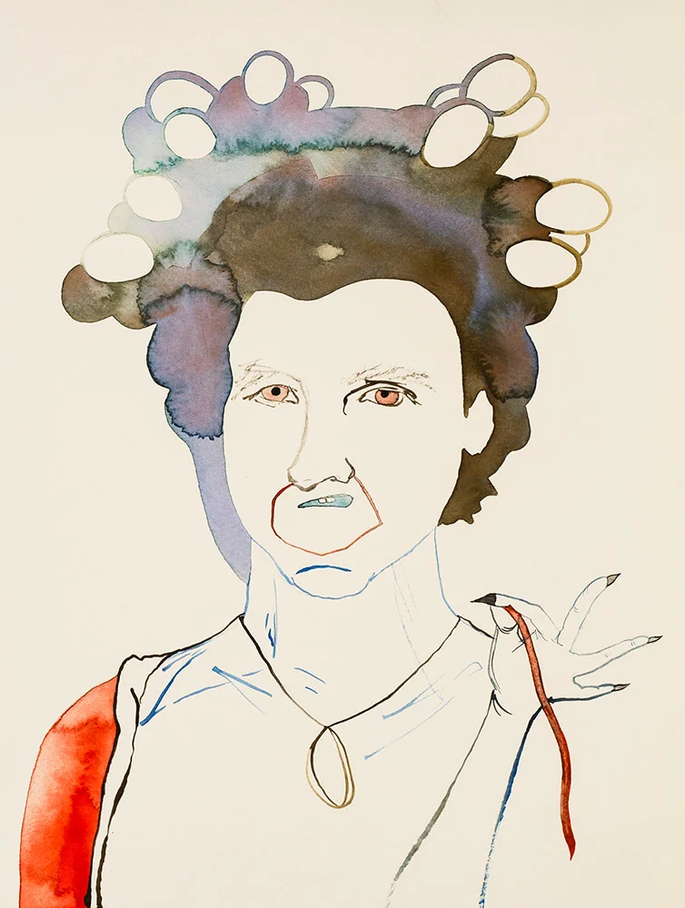 Witch 2013 ink and watercolor on paper 12 x 9 inches