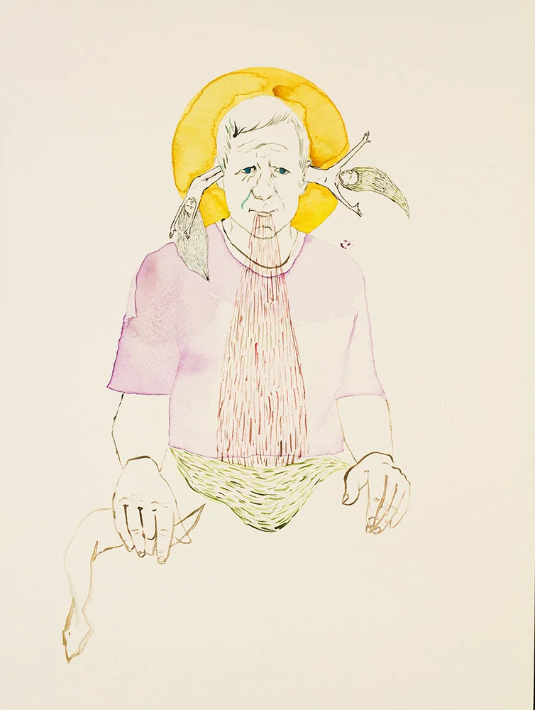 Father 2013 ink and watercolor on paper 12 x 9 inches