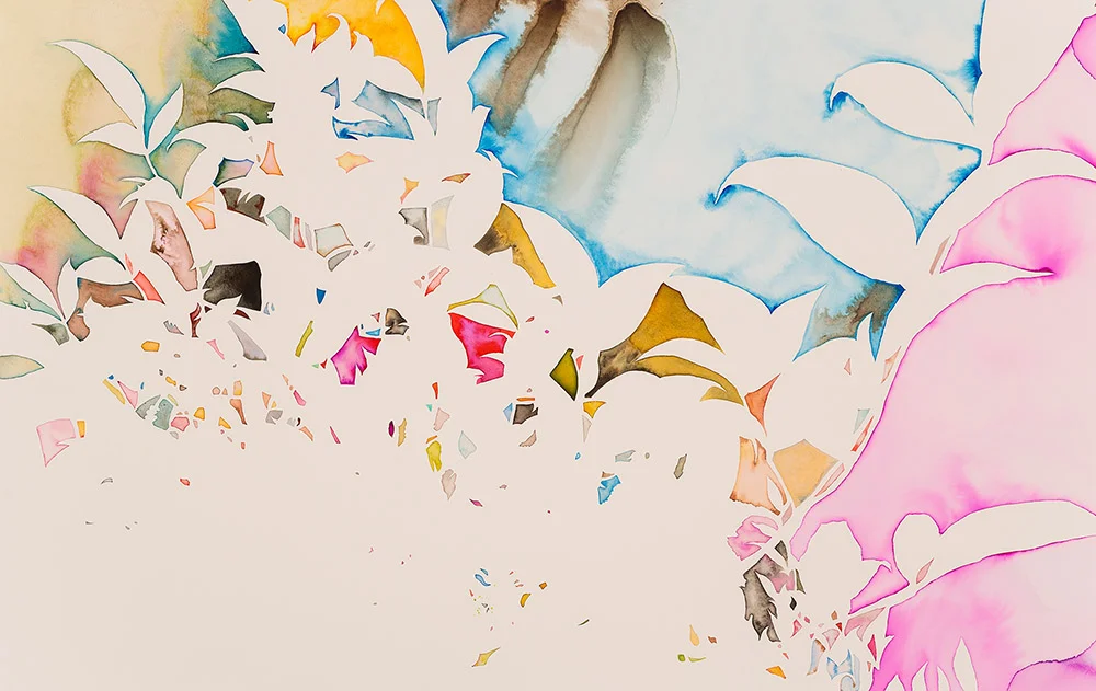 Rainier Valley No. 1 2014 watercolor and ink on paper 25.5 x 40 inches