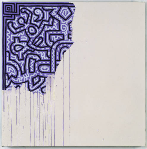 Unfinished Painting, 1989; Acrylic on canvas, 100 x 100 cm, Courtesy of Keith Haring Foundation