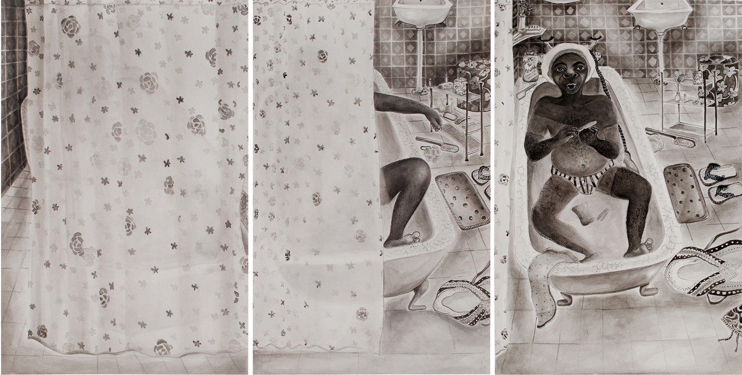 Appropriation, Ink on paper, 49"x27", 2013