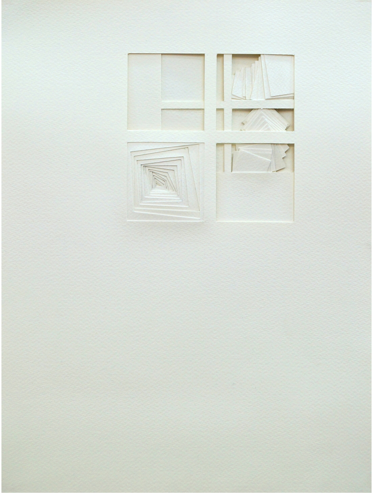 Finestre Finestra (Windows in Window), Paper on paper, 12"x16", 2013