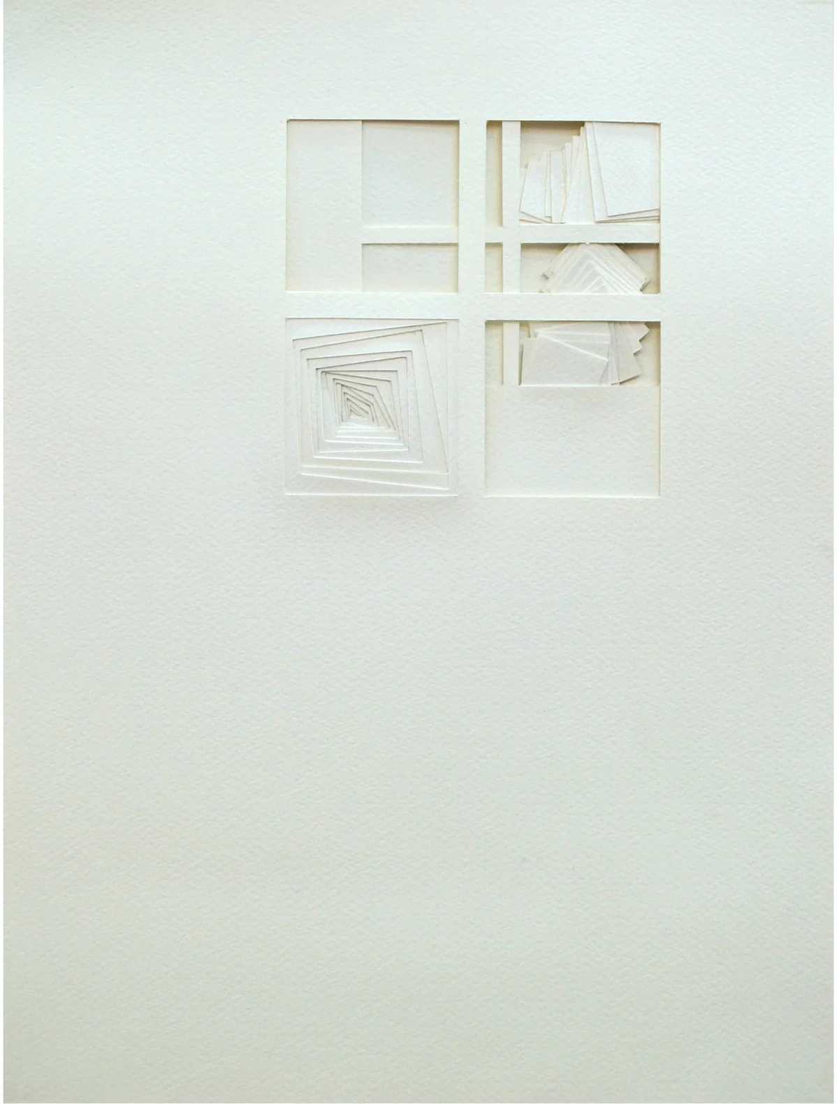 Finestre Finestra (Windows in Window), Paper on paper, 12"x16", 2013