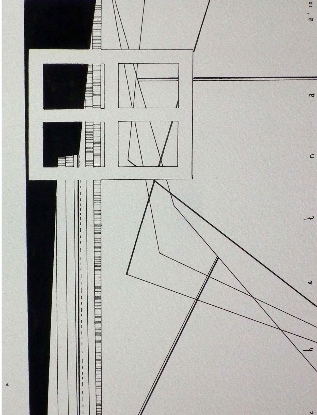 Lines in my way, Pen & ink on paper, 6"x8", 2010 