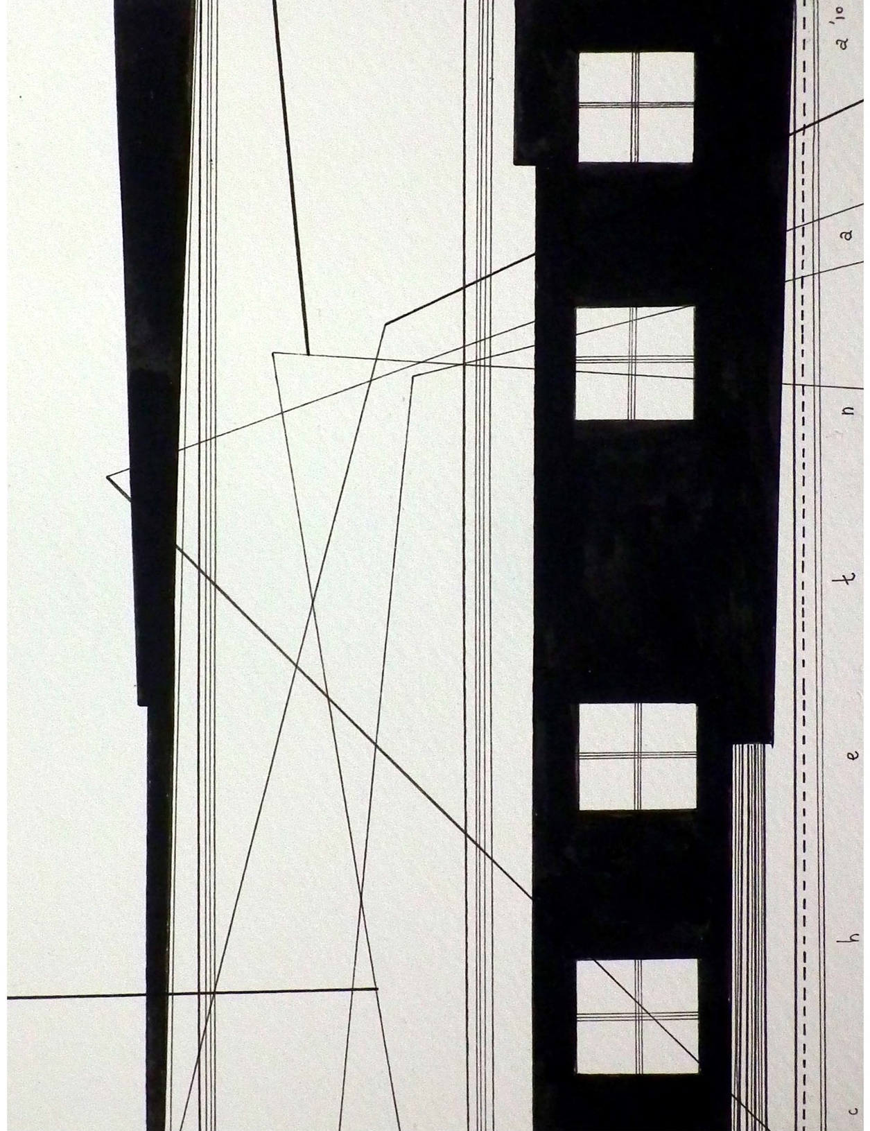  Lines in my way, Pen & ink on paper, 6"x8", 2010