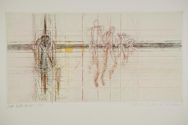 Krishna Reddy, ‘Seated Figure and Runners’, 1997. Image courtesy the artist and Experimenter.