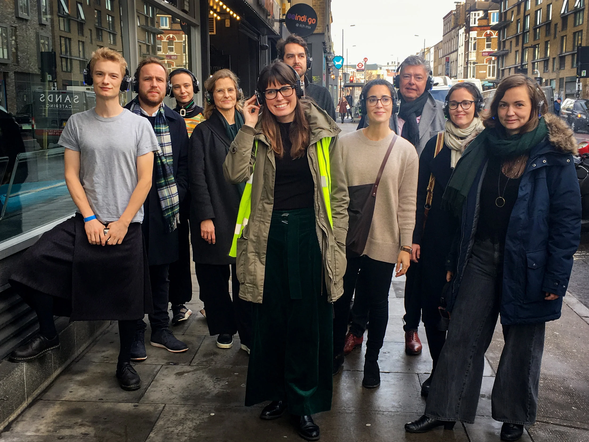 Oslo arkitekturtriennale og Oslo Byes Vel på “Audio walk” i forbindelse med seminaret “Planning 2052” i London i januar.