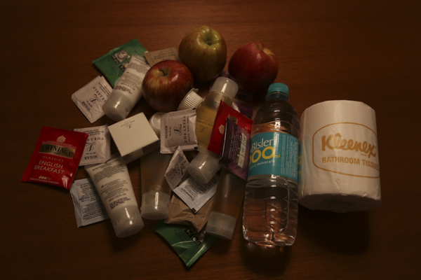 Just one days collection of goodies from the wonderful Hotel Leela in Bombay.