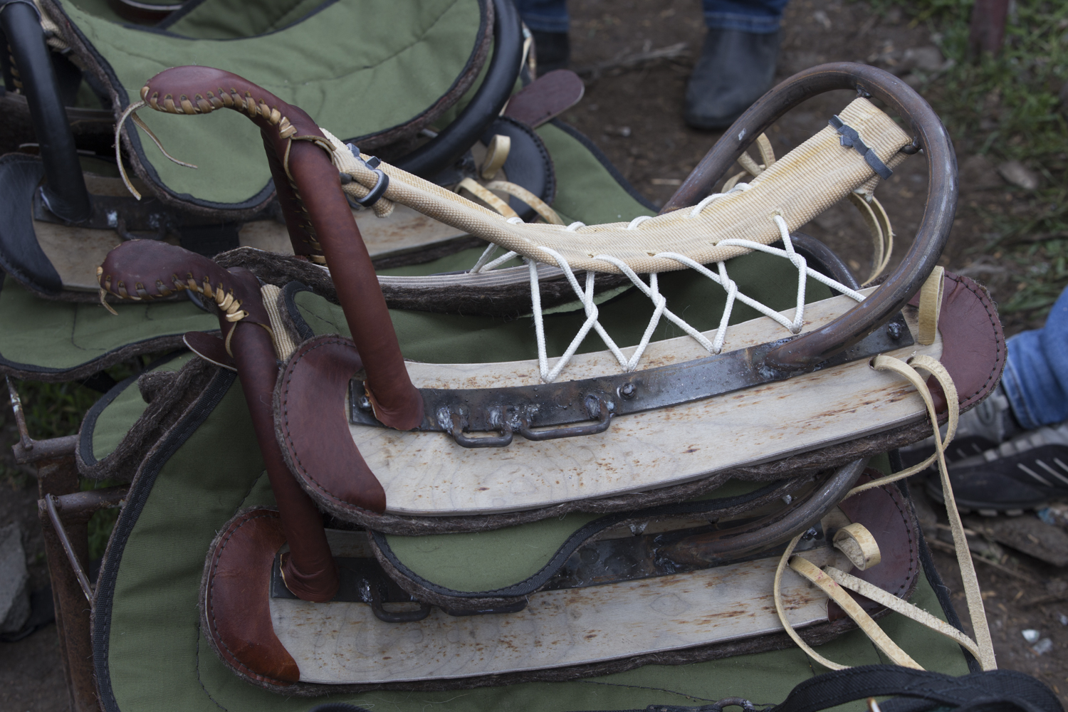 'Russian style ' saddles, supposedly more comfortable than they look.