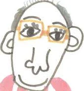Me drawn by an 8-year old poet in one of my workshops