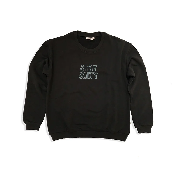 Adult sweater black stay salty.jpg
