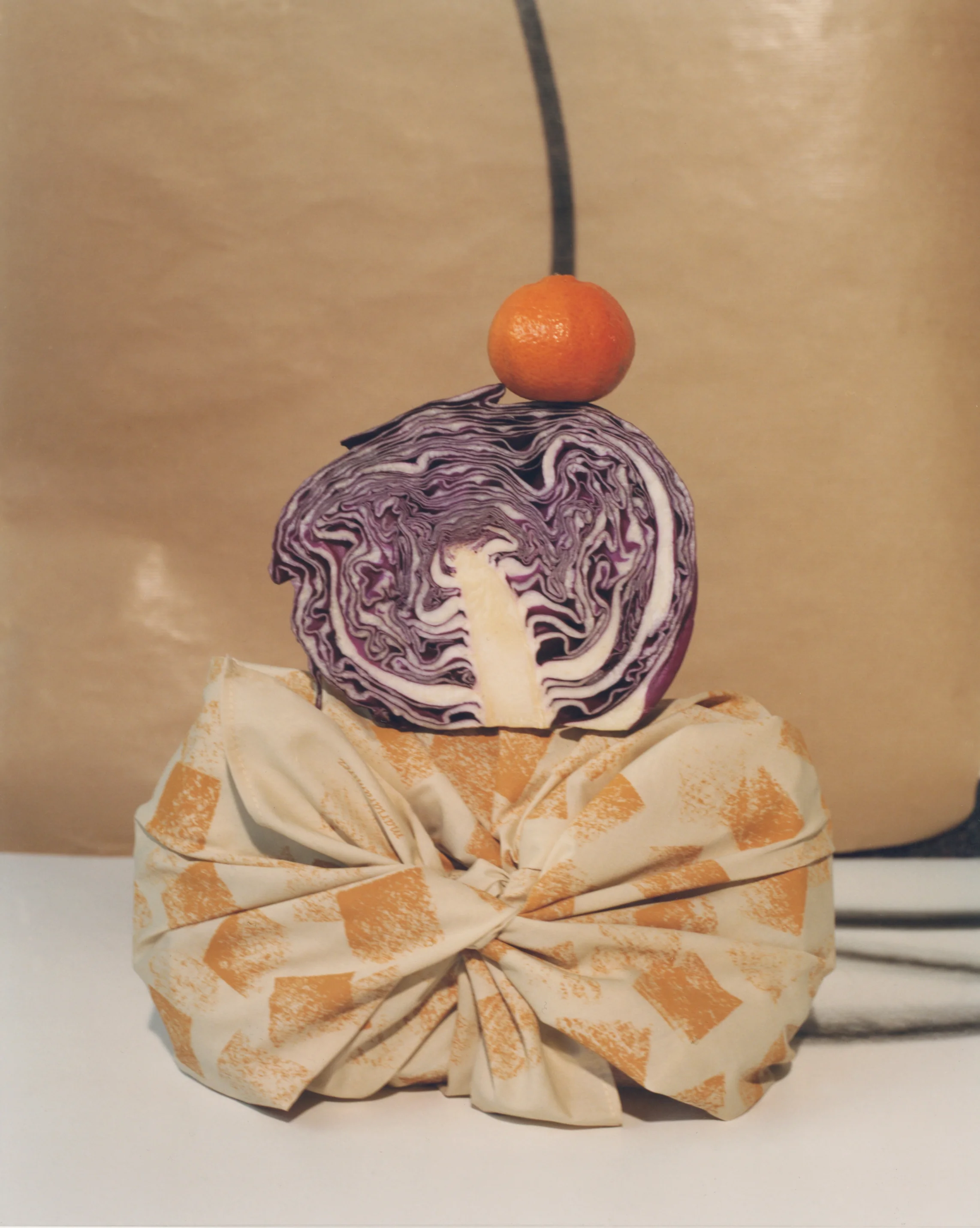 Crayon Cotton Scarf Ocher