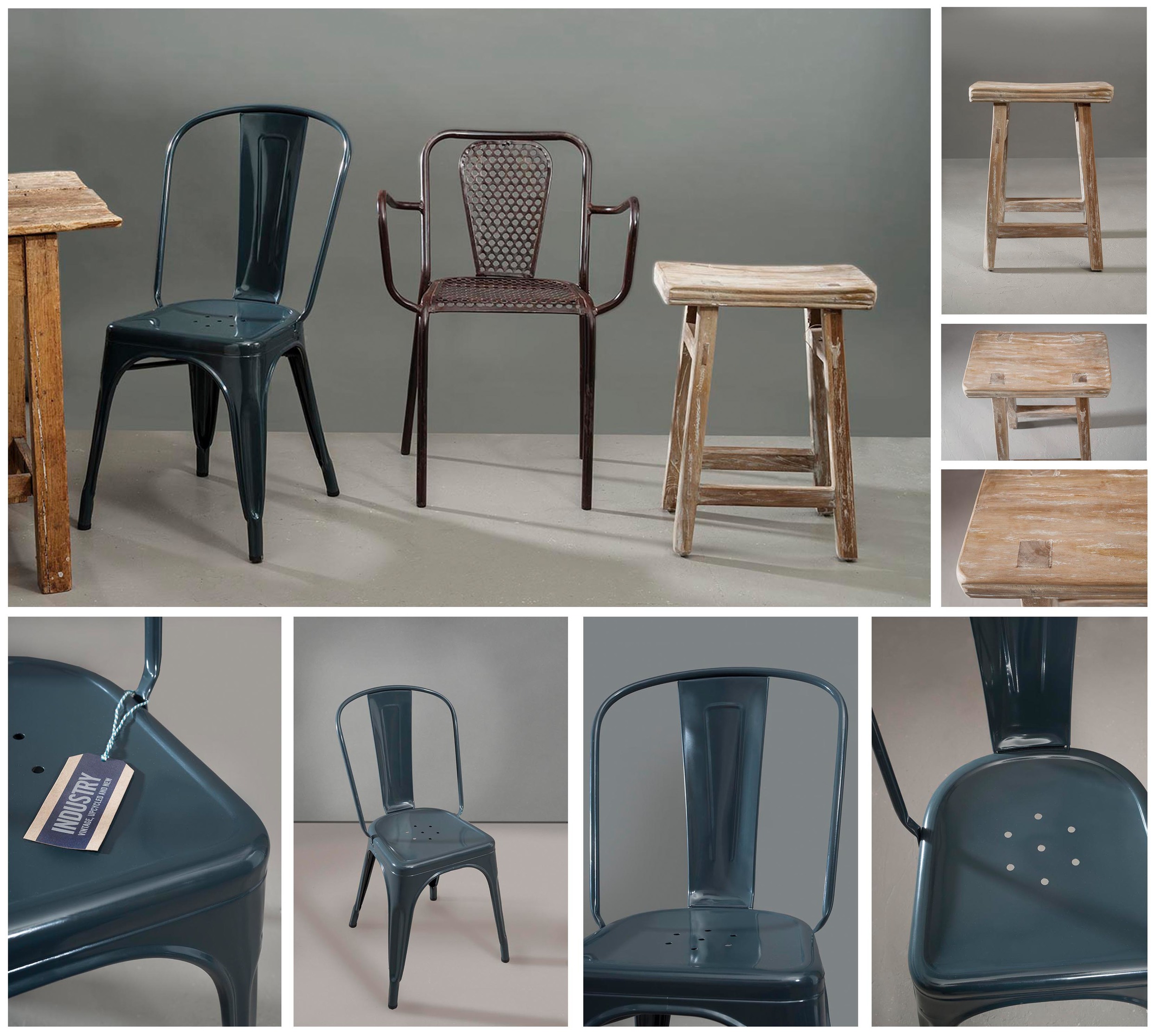 Photographies studio de chaises vintage