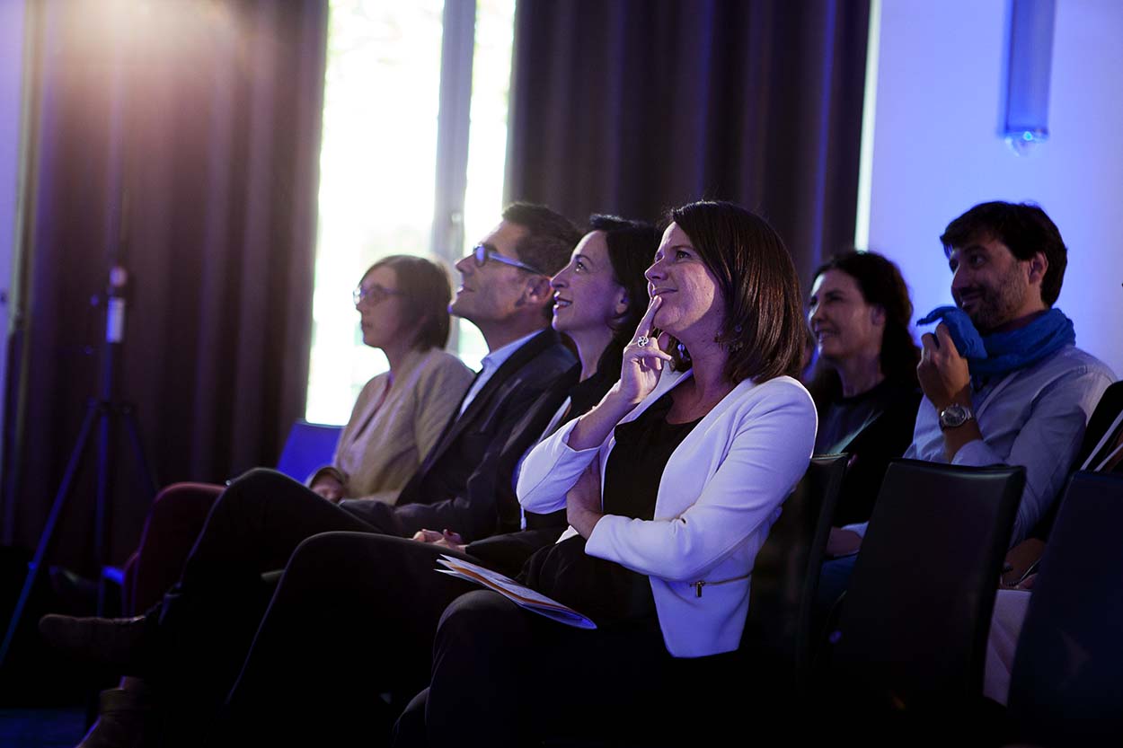 Johanna Rolland, maire de Nantes avec la m arraine 2015 du Prix : Karine Lazimi, au Prix des Femmes du Digital Ouest
