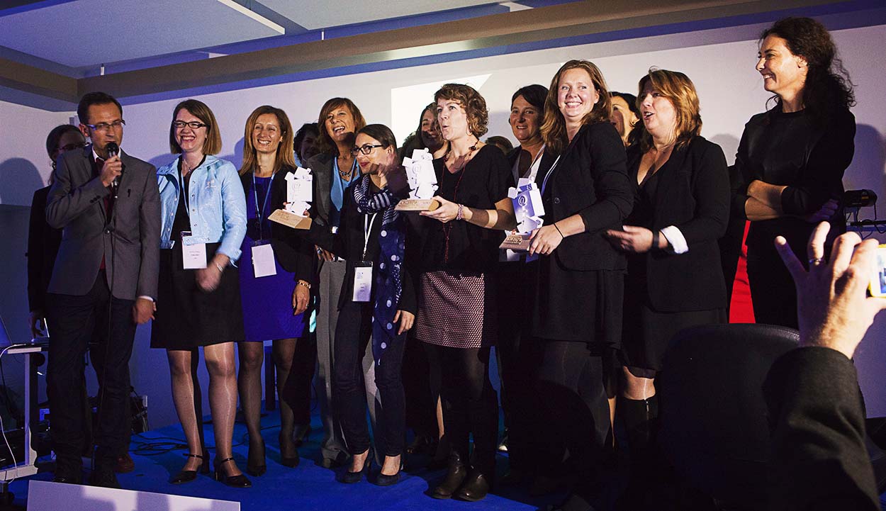 Emilie Gieler, Responsable produits Akéneo, Prix de l'Intrapreneuse du Digital, Anaïs Vivion C.E.O. BeApp, Prix de l'Entrepreneuse du Digital et Mélanie Péron, Fondatrice de l'Effet Papillon, Prix coup de Cœur avec le jury