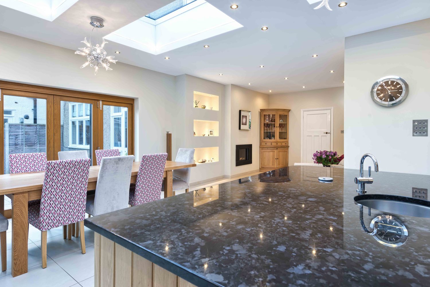 The kitchen counter a house extension by Harvey Norman Architects St Albans