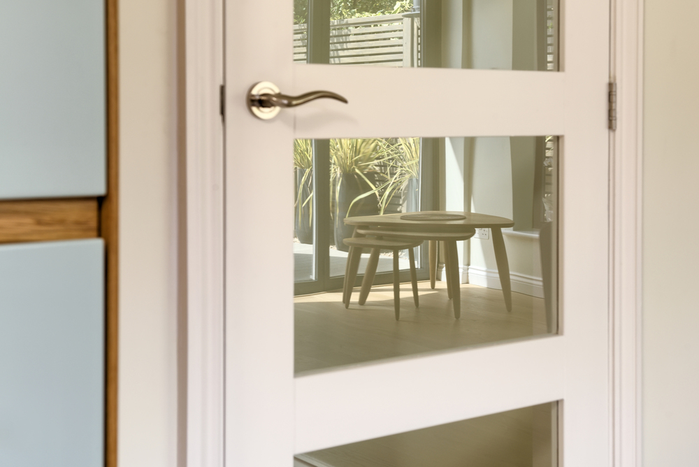 Door of a Scandinavian house extension by Harvey Norman Architects Bishop's Stortford