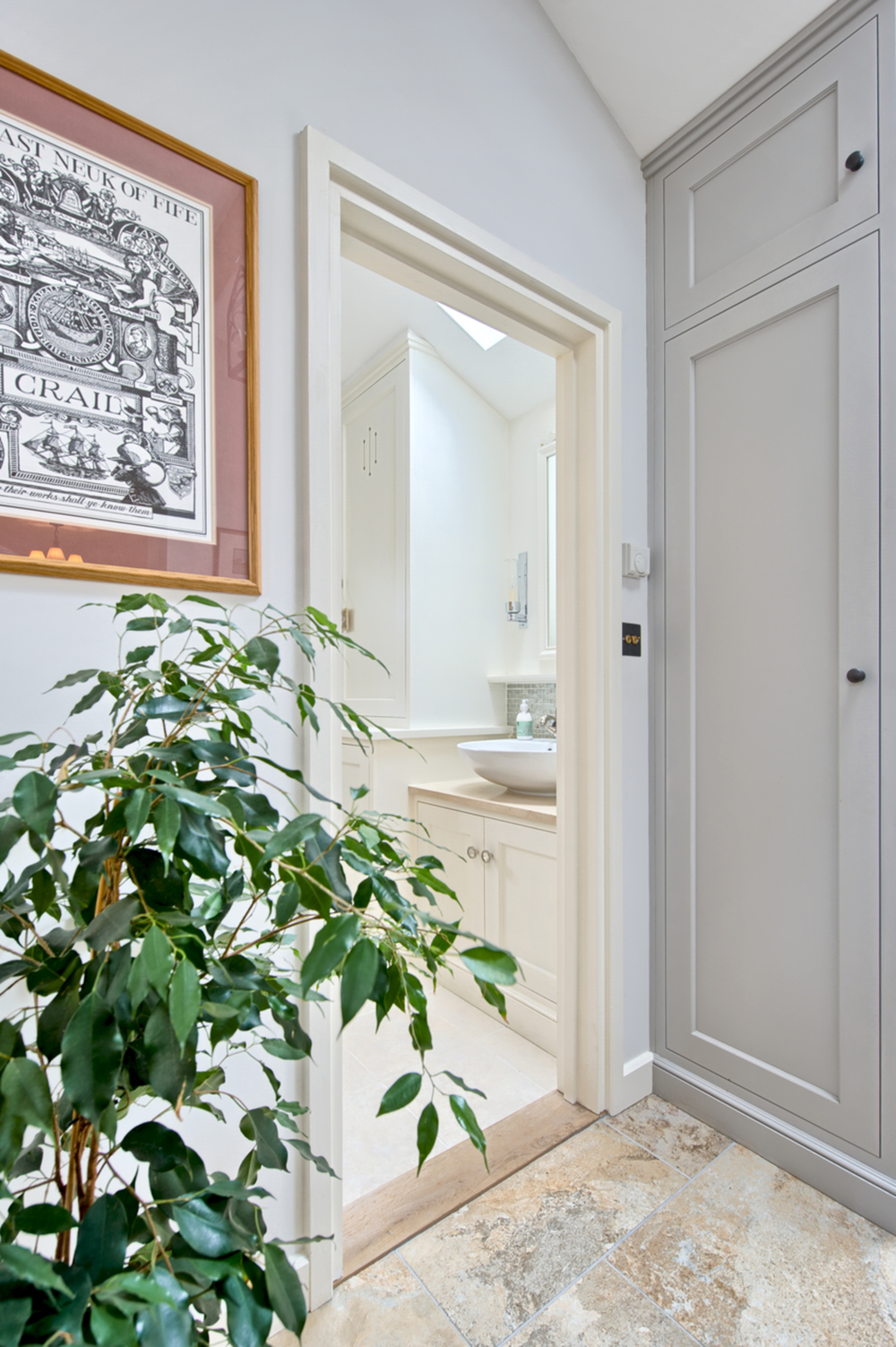 Downstairs bathroom plant of a house redesign by Harvey Norman Architects Cambridge